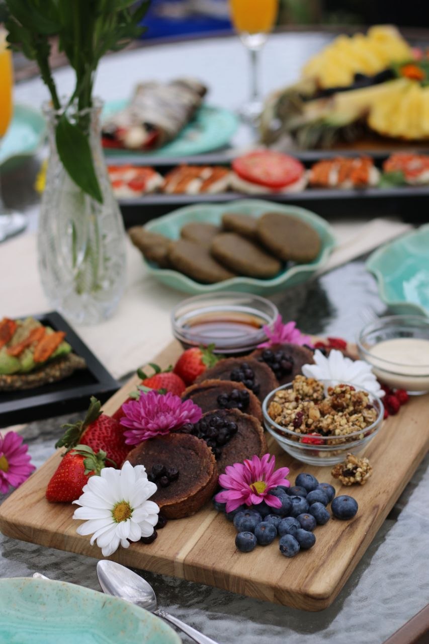 Raw vegan brunch board